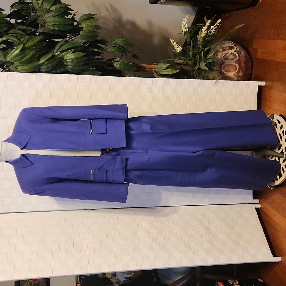 Vtg Silk Blend Pant Suit by Stephanie - Pants/ Size 8, Jacket/ Size 10